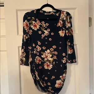 Floral Full Moon Maternity Shirt